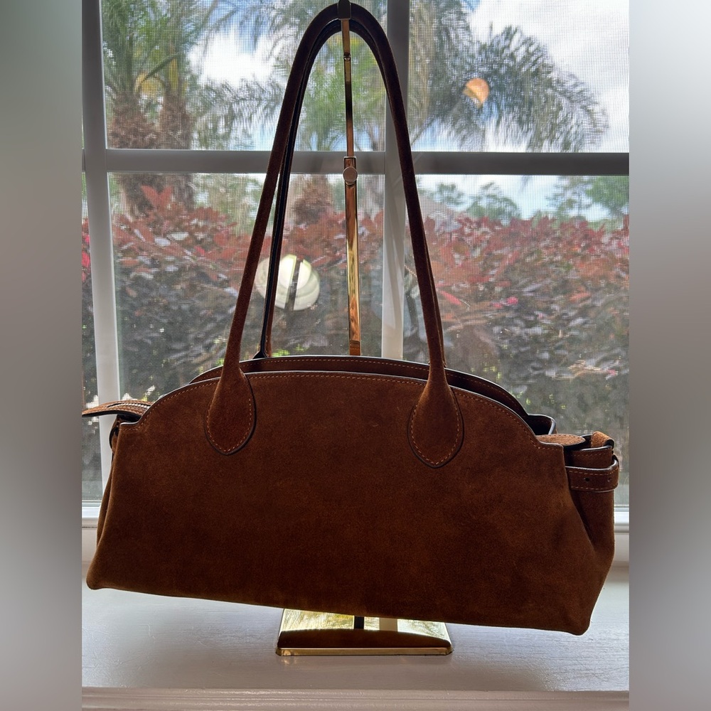 NWOT🌸COACH Empire 34 Carryall Suede Shoulder Handle Bag in “Warm Brown” - Picture 14 of 15
